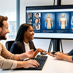 **Image Prompt:** A diverse group of people collaborating with a friendly-looking AI interface in a modern office, showcasing teamwork and the integration of humans and technology. Emphasis on creativity, innovation, and ethical AI use. Dutch setting.